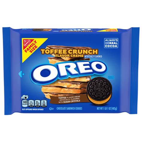 Save On Oreo Toffee Crunch Flavor Creme Chocolate Sandwiches Cookies