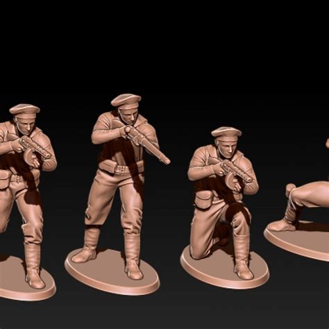 3D Printable Ww2 Soviet Marines By Kozak Miniatures