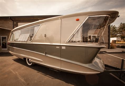 1961 Holiday House Geographic Vintage Travel Trailer