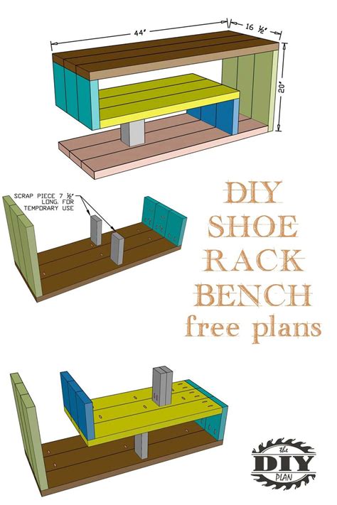 Build your own stylish and functional shoe rack bench