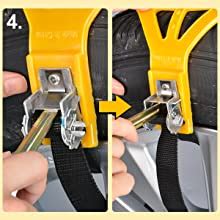 Ninonly Pcs Car Snow Chain Anti Slip Snow Chains Adjustable Emergency