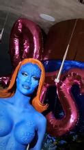 Saweetie Goes Naked As Mystique From X Men At The Halloween Party Aznude