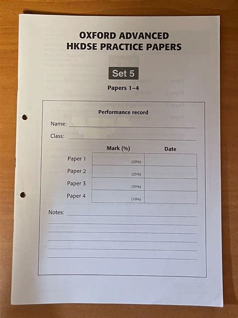 Oxford Advanced HKDSE English Practice Papers Set 5 2019 Edition 興趣及