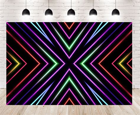 Color Neon Light Radioactivity Photo Backdrops Booth Photography