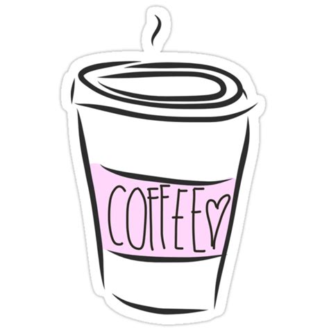 Cute Coffee Cup Stickers By Rachelanna Redbubble