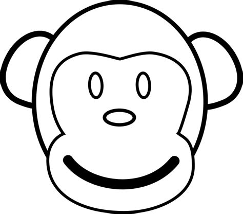 Monkey Line Art (102679) Free SVG Download / 4 Vector