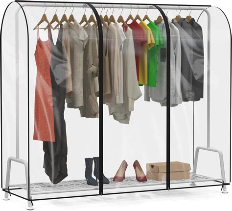 Zilink Clear Garment Rack Cover 6ft Transparent Clothes