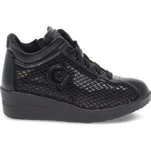 Sneakers Ruco Line Agile Jackie In Rete E Pelle Nero Stileo It