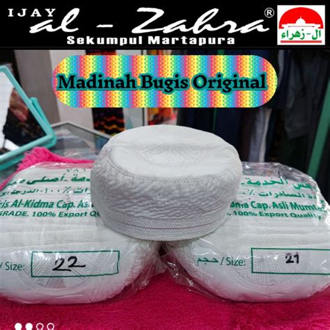 Jual KOPIAH PECI MADINAH BUGIS ORIGINAL GRADE A Al KIDMA ORIGINAL