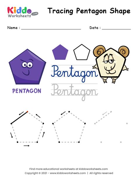 Free Printable Pentagon Shape Worksheet Worksheet Kiddoworksheets