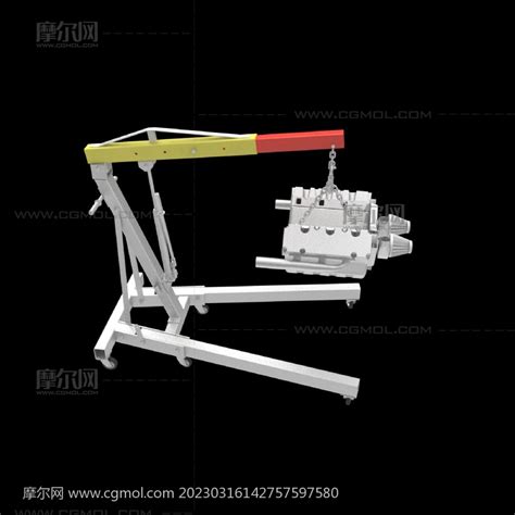 折叠起重机机械工具模型下载 摩尔网cgmol