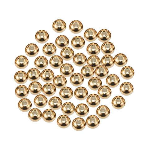 Nbeads 100 Pcs 8mm 304 Stainless Steel Smooth Round Metal Spacer Beads Loose Beads Diy Jewelry