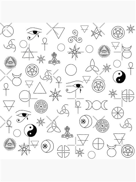 "Witchcraft symbols " Poster for Sale by ValentinaHramov | Redbubble