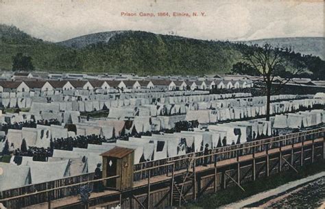 Prison Camp 1864 Elmira Ny Postcard