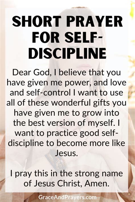 6 Solid Prayers For Self Discipline Grace And Prayers