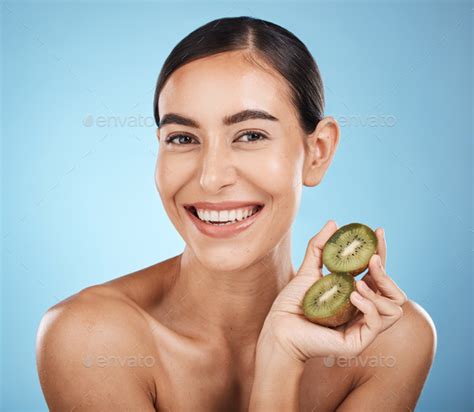 Kiwi Beauty And Portrait Of Woman Isolated On Studio Background For