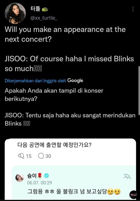 Blinkmf On Twitter Bp Jisoo Bakalan Tampil Dikonser Berikut Nya