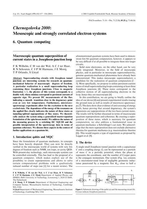 Pdf Macroscopic Quantum Superposition Of Current States In A