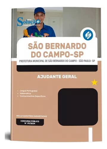 Apostila Ajudante Geral São Bernardo Do Campo Sp 2024 Atualizada