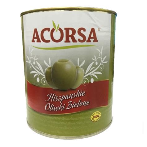 Trái Oliu xanh không hạt Acorsa Medium Pitted blue Olives 3 Kg