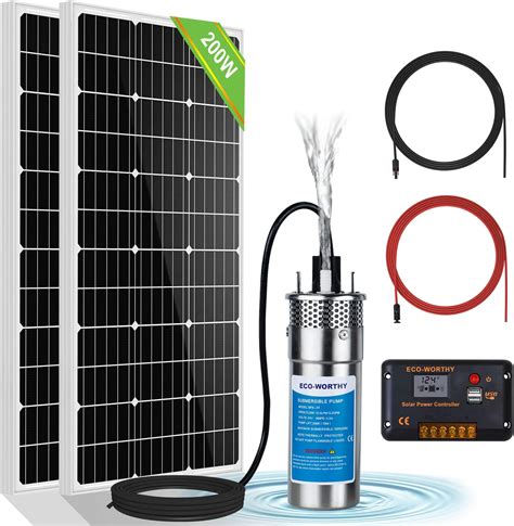 Amazon Eco Worthy Solar Deep Well Water Pump Kit V Dc