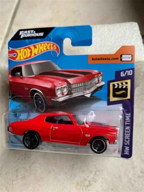 HOT WHEELS HW Screen Time Fast Furious 1970 Chevelle Ss Rouge 1 64 6