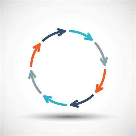 Plantilla Infogr Fica De Flechas Vectoriales Para Diagrama De Ciclo Con