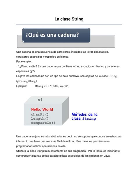 La Clase String Descargar Gratis Pdf Cadena Informática Java