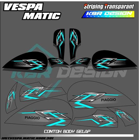 Jual Vespa Matic Cod Stiker Striping Motor Vespa Matic Stiker List