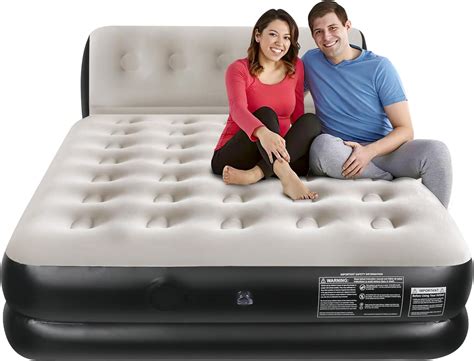 EKEPE Matelas gonflable Queen avec pompe sans fil intégrée et tête de