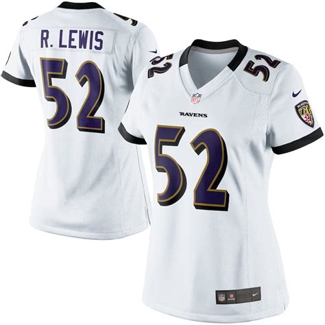 Women's Baltimore Ravens Ray Lewis Nike White Game Jersey