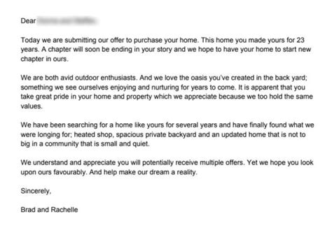 New Home Buyer Letter