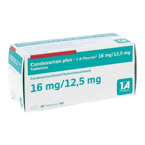 Candesartan Plus 1A Pharma 16mg 12 5mg 98 Stk Online Kaufen