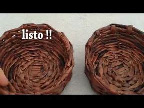 Cómo hacer cestos con papel periódico Reciclaje DIY Basket recycling