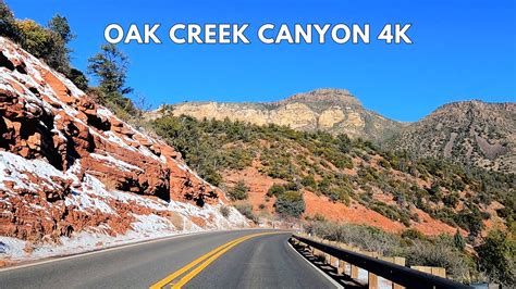 Oak Creek Canyon Scenic Drive Sedona To Flagstaff 4k Driving Tour Youtube