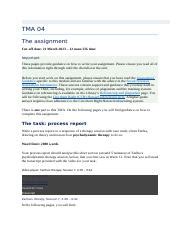 Guidance On Writing Process Report For Tma In Social Sciences