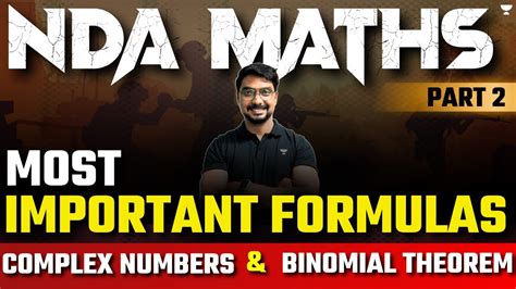 Complex Numbers Binomial Theorem NDA Maths Most Important Formulas