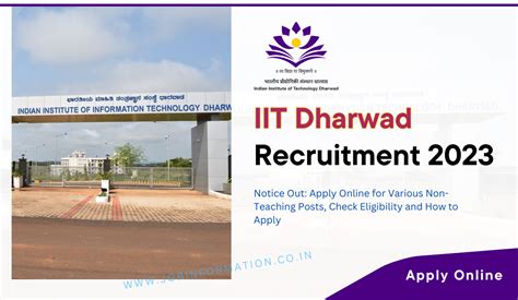 Iit Dharwad Recruitment Notice Out Apply Online For Various Non