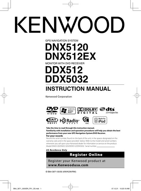 Kenwood Dnx512ex Owners Manual