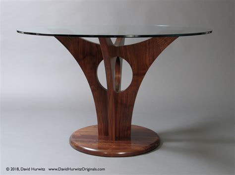 Round Glass Top Dining Table With Wooden Base Atelier Yuwa Ciao Jp