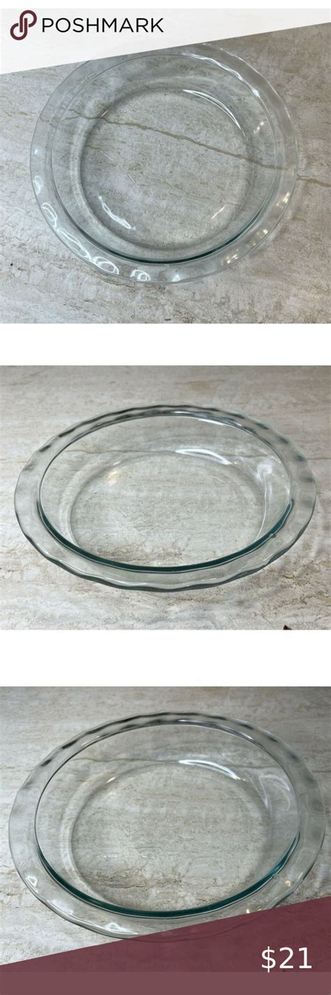 Pyrex Clear Glass Pie Pan Crimped Deep Dish Glass Pie Pan Deep