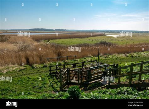 Wetland Marshes Holkham National Nature Reserve Stock Photo Alamy