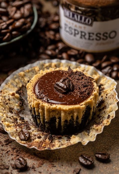 Mini Espresso Cheesecakes Baker By Nature Mini Cheesecakes Food Processor Recipes