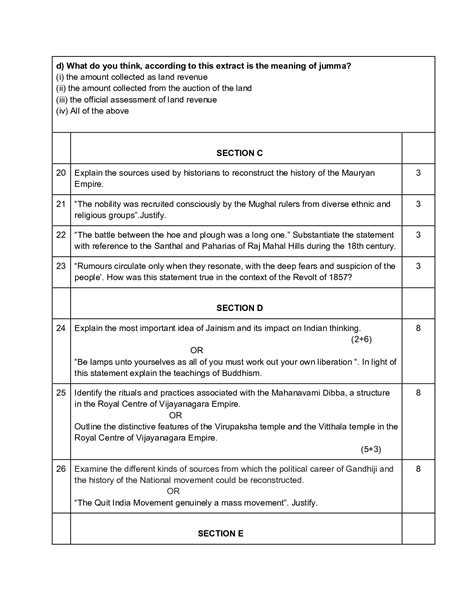 Cbse Sample Papers 2021 For Class 12 History Aglasem Schools