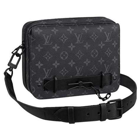 Louis Vuitton Lv Steamer Messenger New Dark Grey Leather Ref