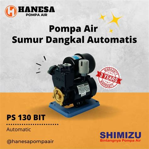 Jual Shimizu PS 130 BIT Pompa Air Sumur Dangkal Otomatis Di Seller