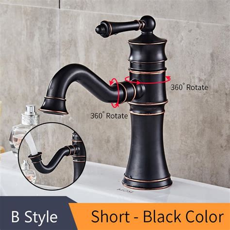 🔥 Free Download Basin Faucets Black Copper Bathroom Faucet Mixer Vintage Hot And By Davidford