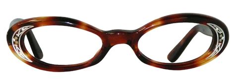 Vintage 1960s Amber Oval Tortoise Shell Eyeglass Fram… - Gem