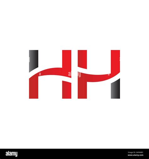 Letter HH Logo Design Vector Template Initial Linked Letter HH Vector