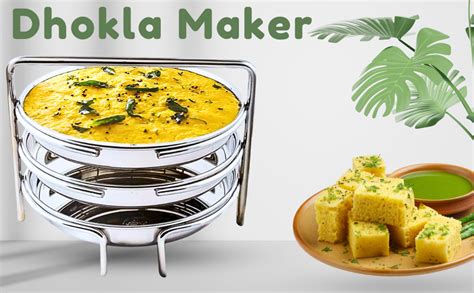 Blluex Stainless Steel Dhokla Maker Thatte Idli Maker Big Plates